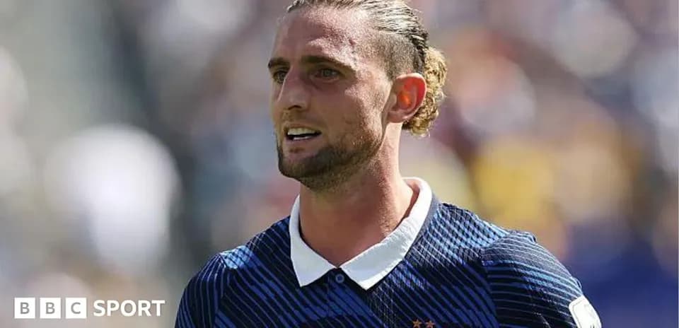 Player in France jersey during match on field