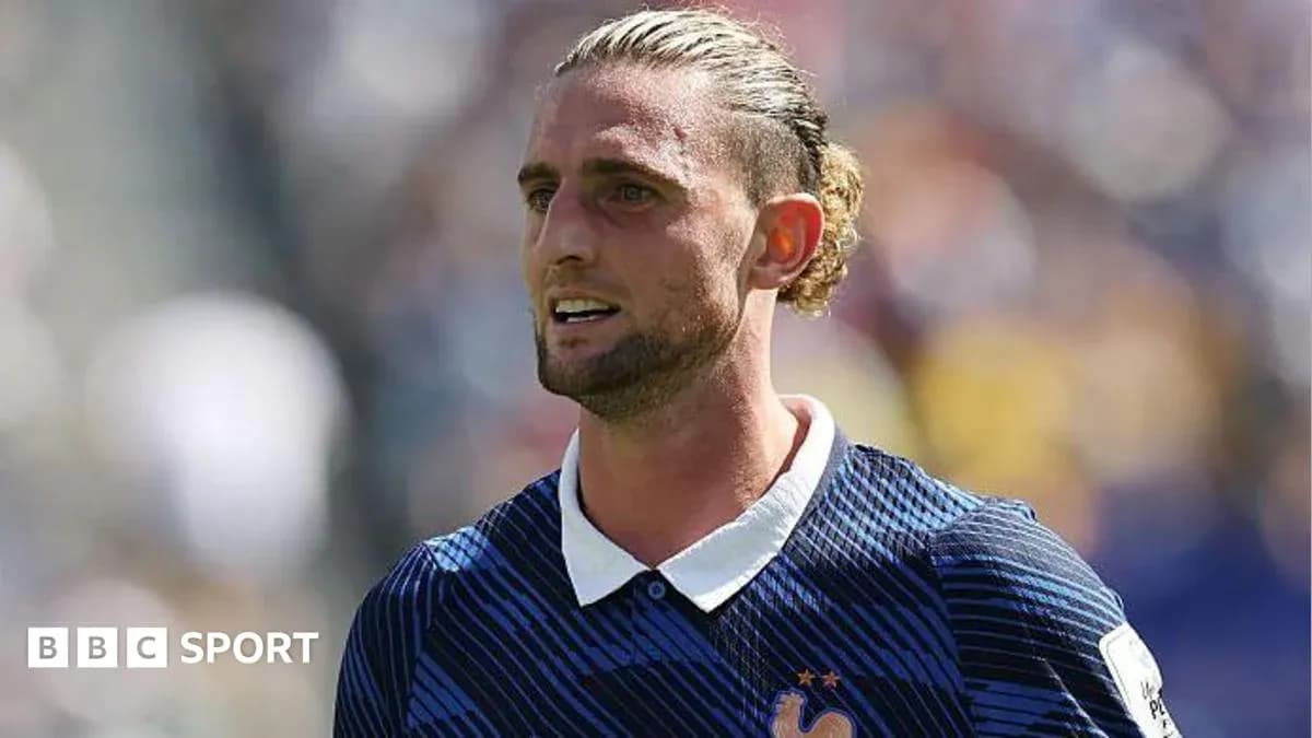 Player in France jersey during match on field
