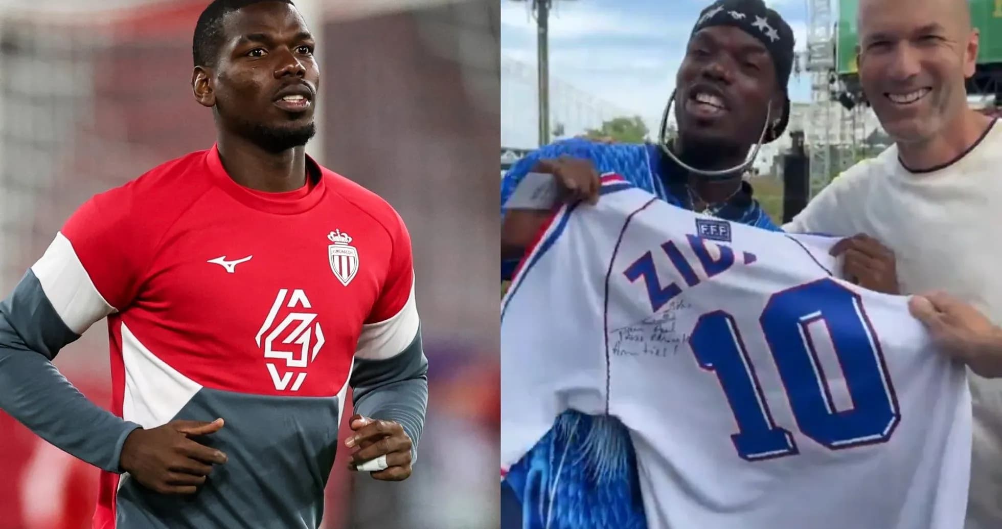Player training in Monaco and holding signed jersey