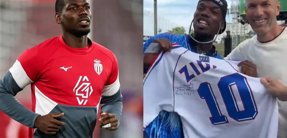 Player training in Monaco and holding signed jersey