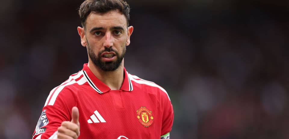 Bruno Fernandes gesturing during a match