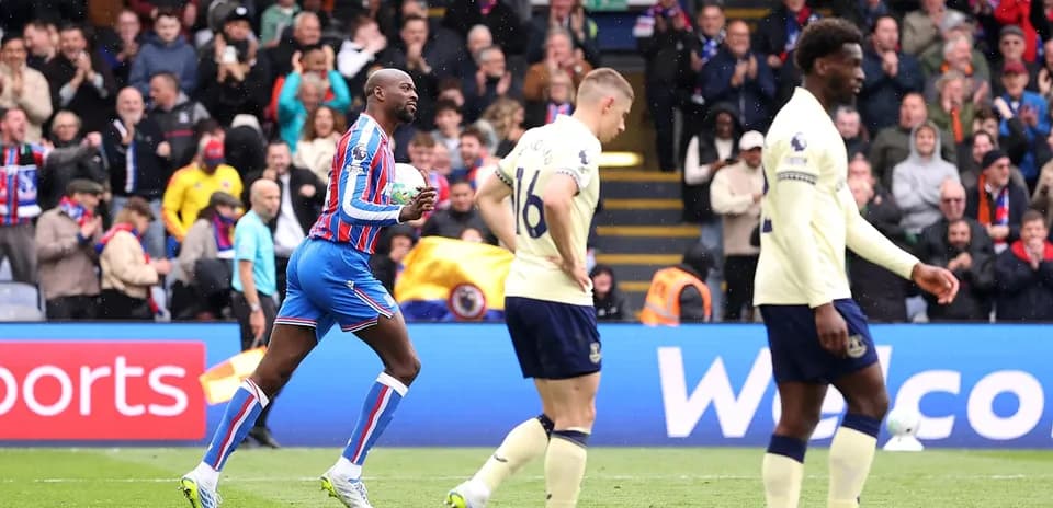 Crystal Palace player celebrating during match