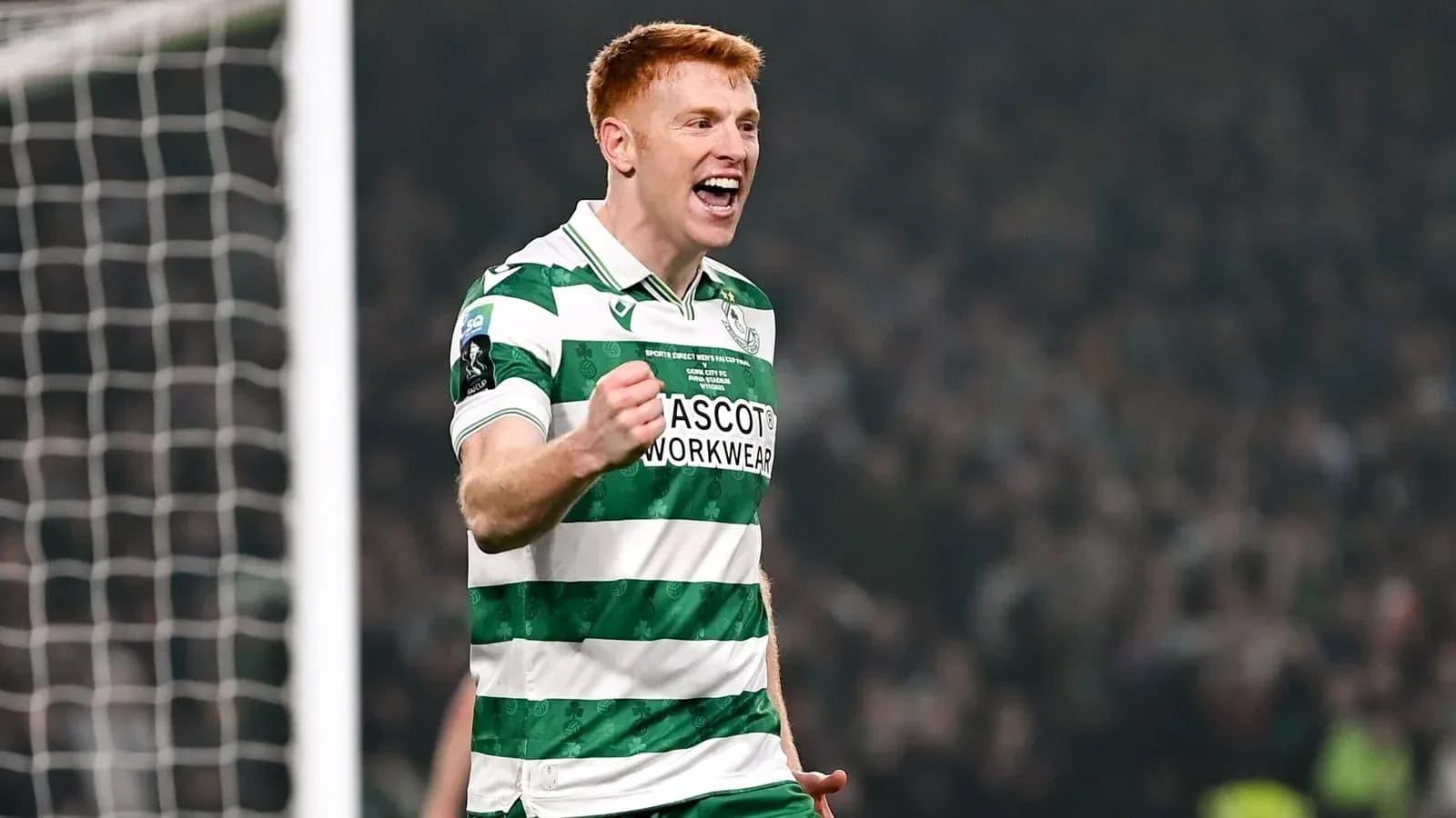 Player celebrating a goal during a match