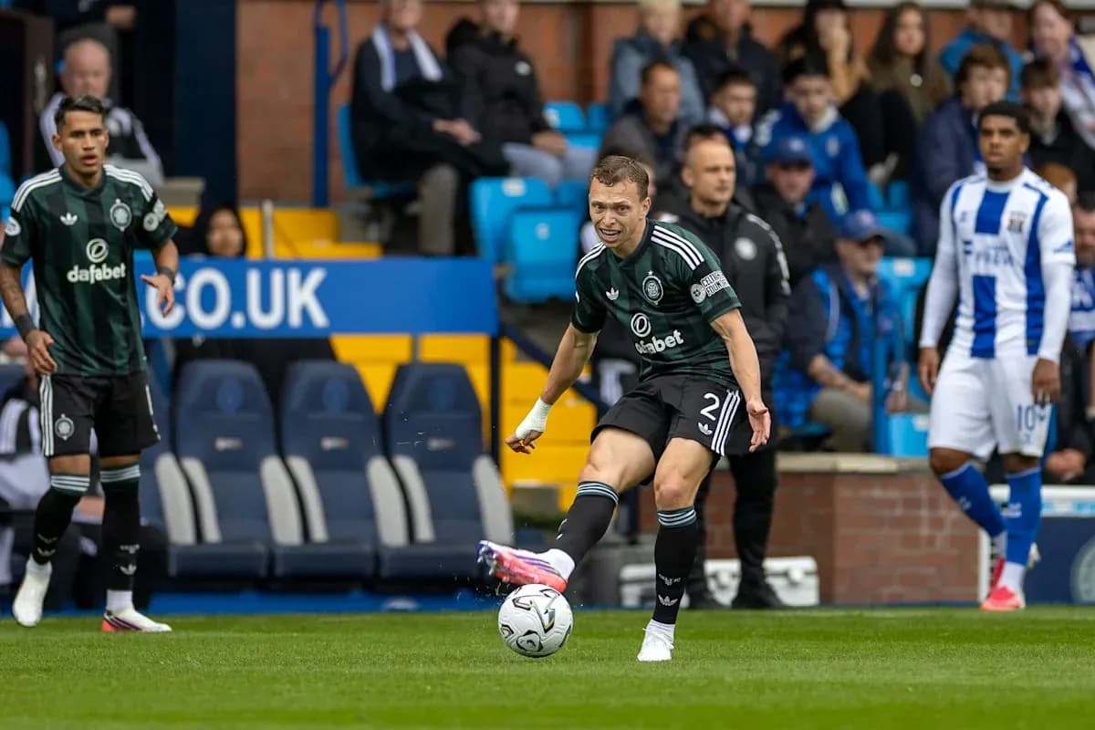 Player kicking the ball during a football match