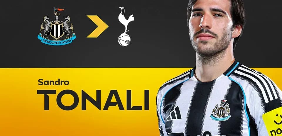 Sandro Tonali in Newcastle United jersey