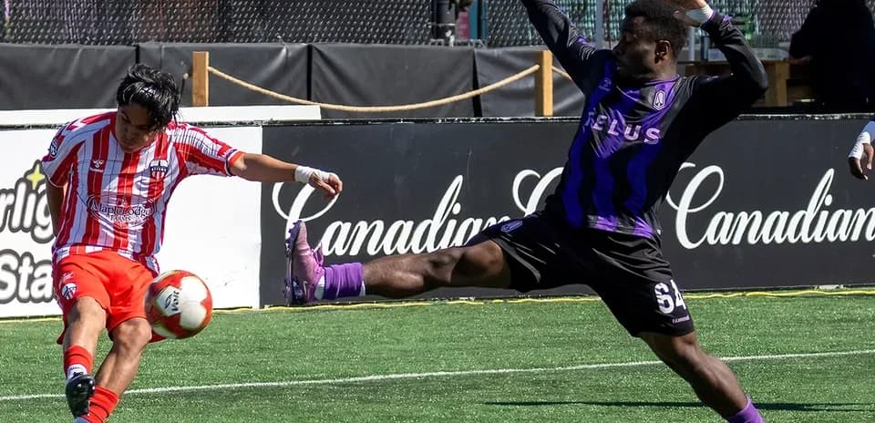 Player attempting a kick during match action