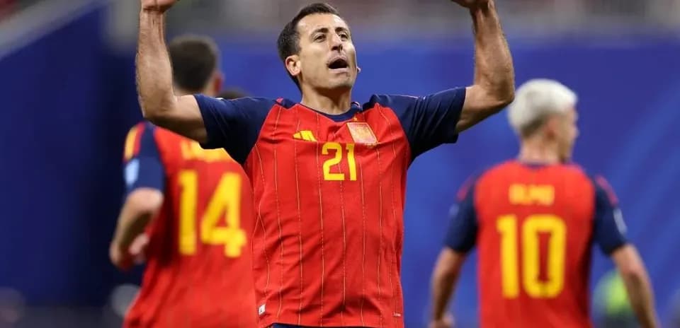 Spanish player celebrating a goal during match