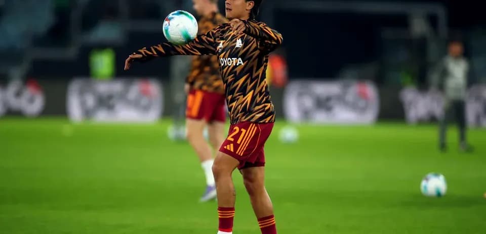 Player practicing ball control during warm-up session