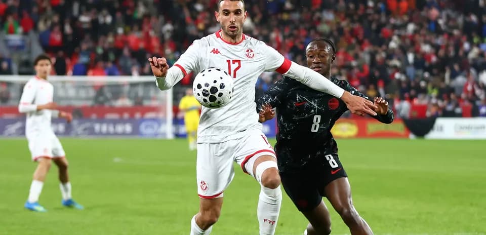 Player controlling the ball during competitive match