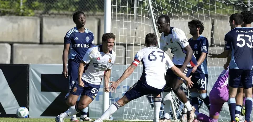 Real Monarchs players celebrating a goal