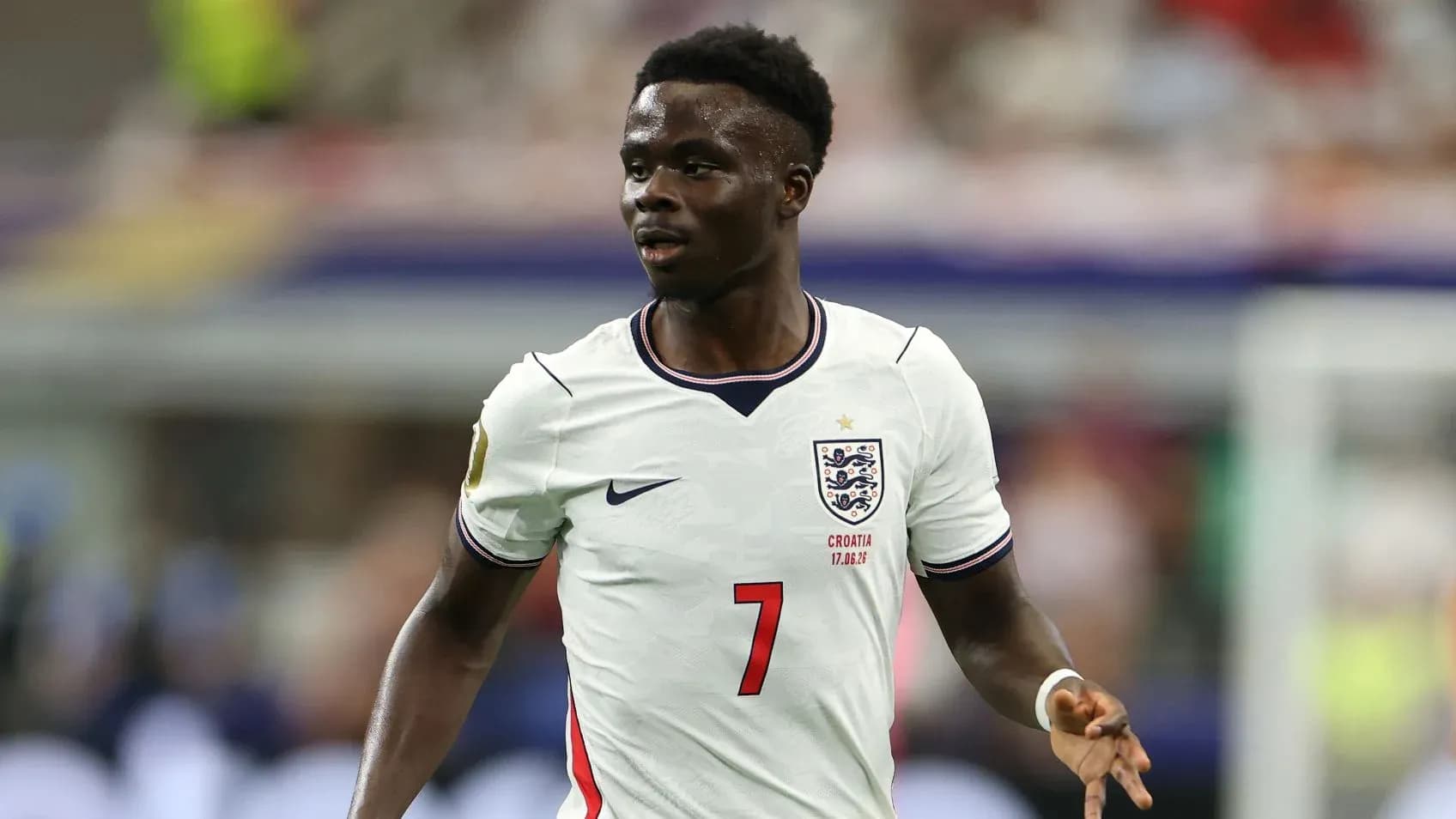 Player in England kit during match action