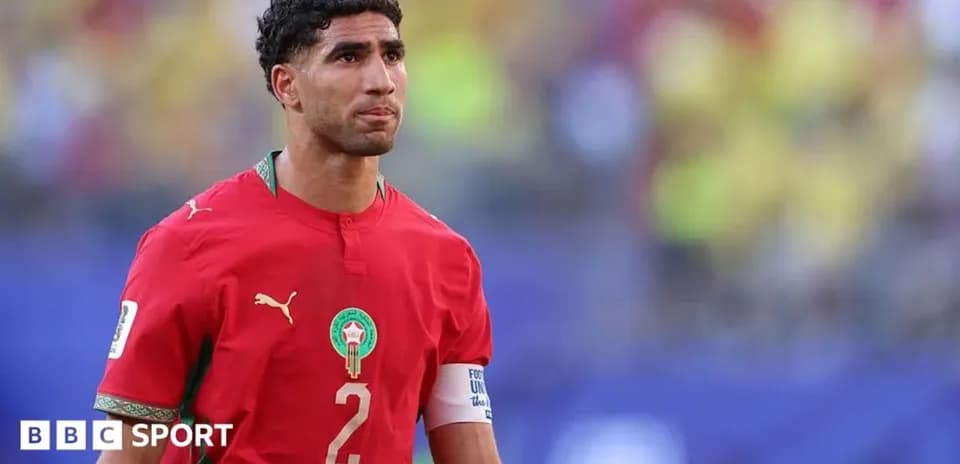 Player in red Morocco jersey during a match