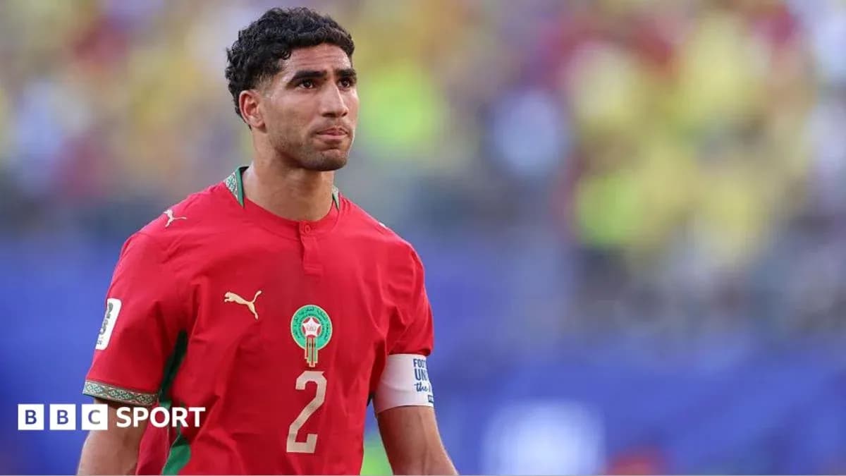 Player in red Morocco jersey during a match