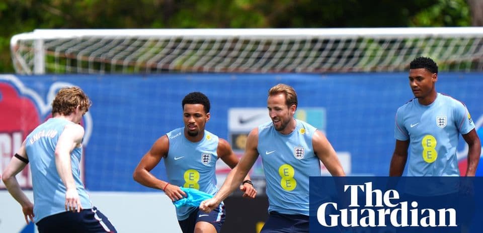 England team training on pitch during session