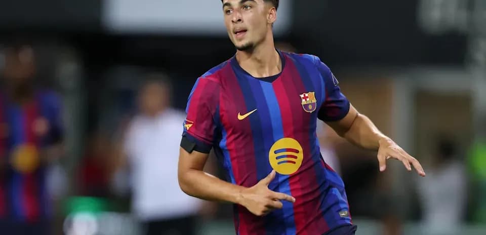Player celebrating after scoring a goal for Barcelona