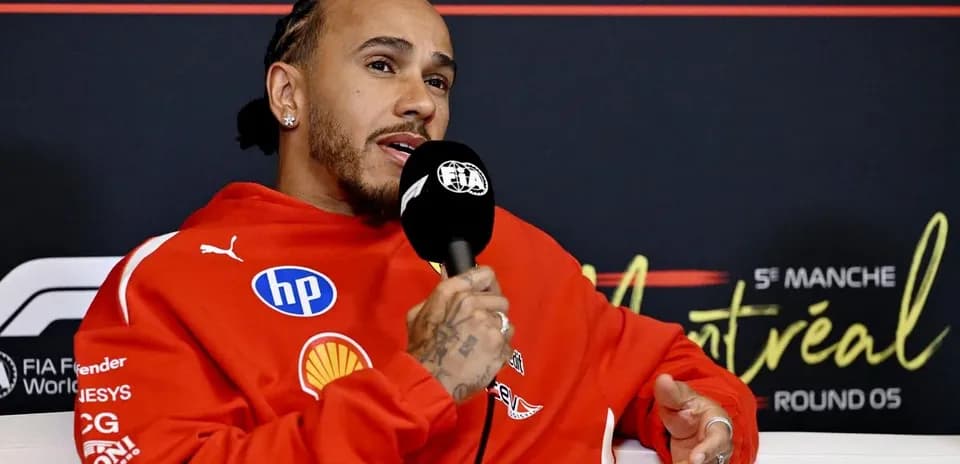 Driver speaking at press conference in Montreal