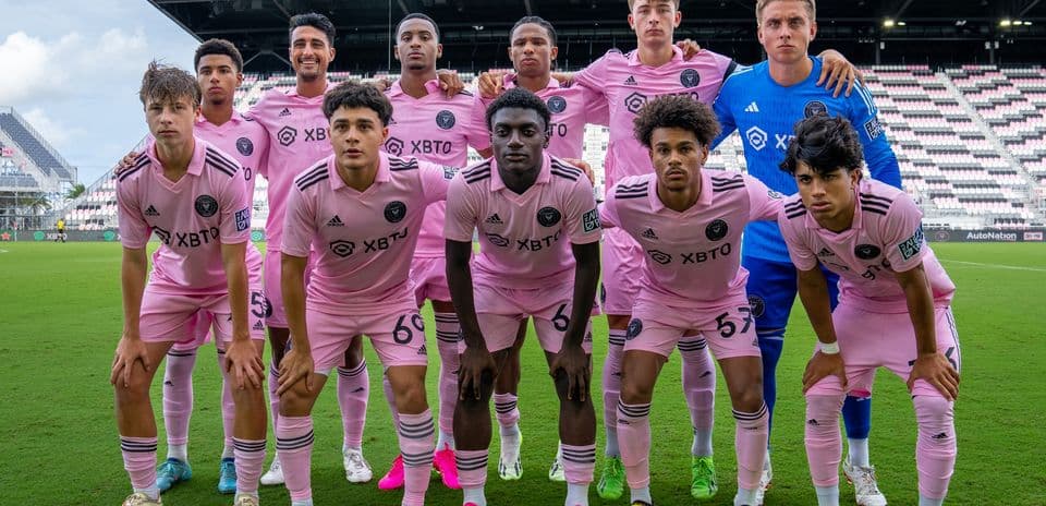 Inter Miami II team photo before the match