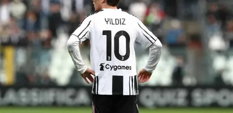 Player Yildiz wearing jersey number 10 on field