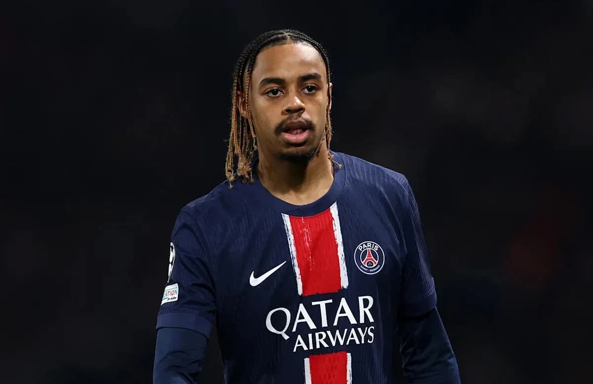 Player in Paris Saint-Germain jersey during match