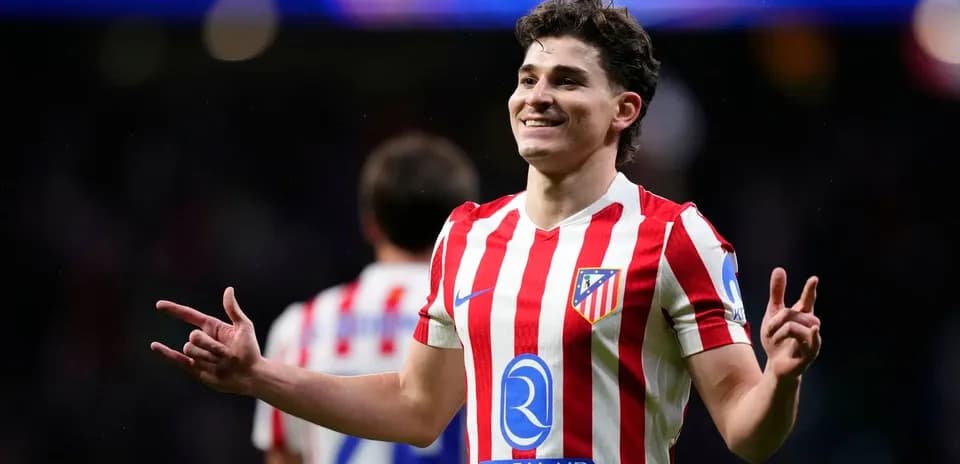 Atletico Madrid player celebrating a goal during match