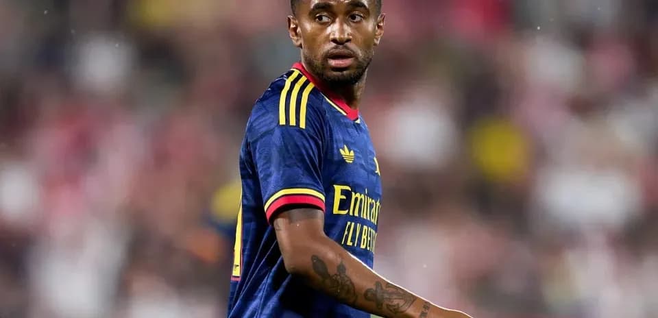 Player wearing Arsenal kit during a match