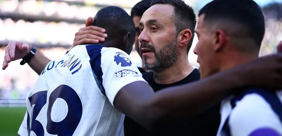 Tottenham players celebrating after a match