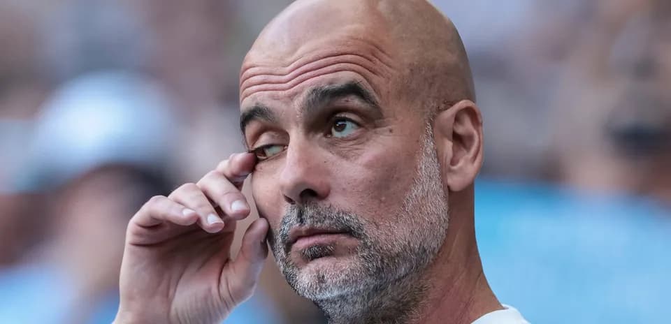 Coach touching his eye during a match