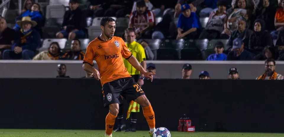 Orange County SC player during USL Championship match