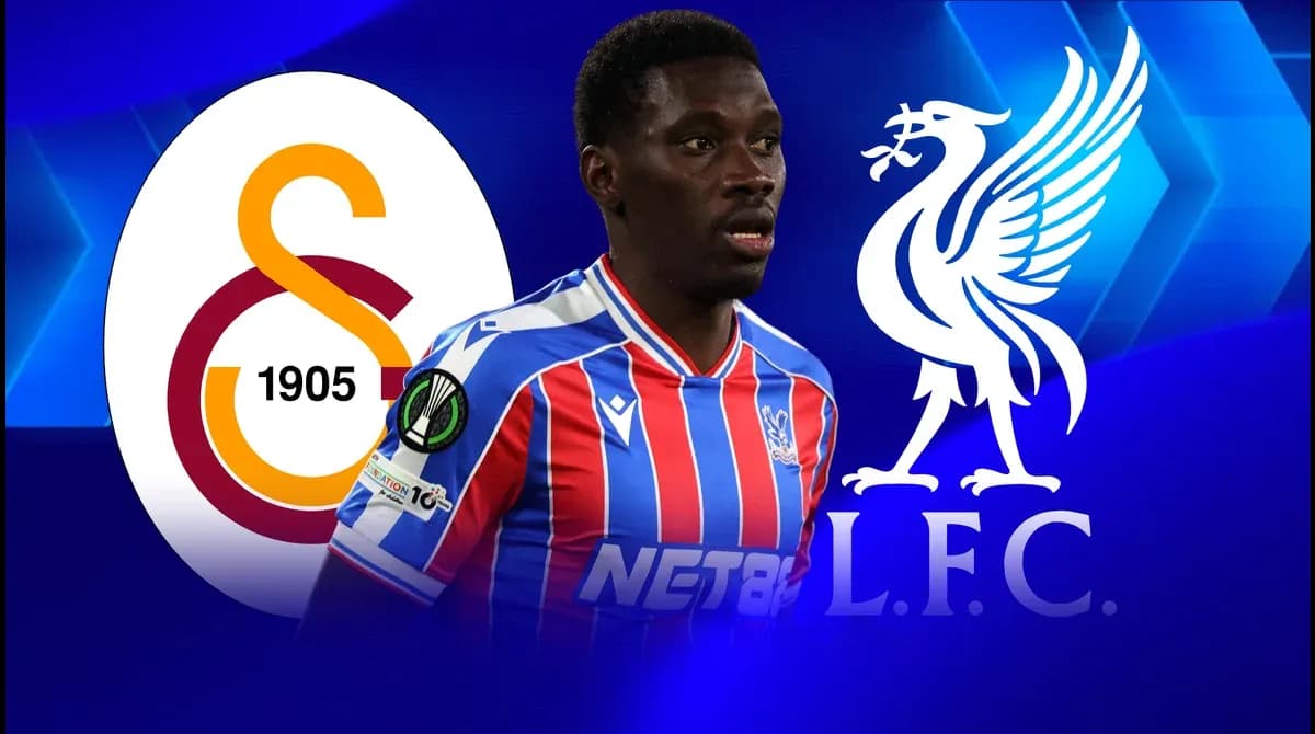 Player wearing Crystal Palace jersey with club logos