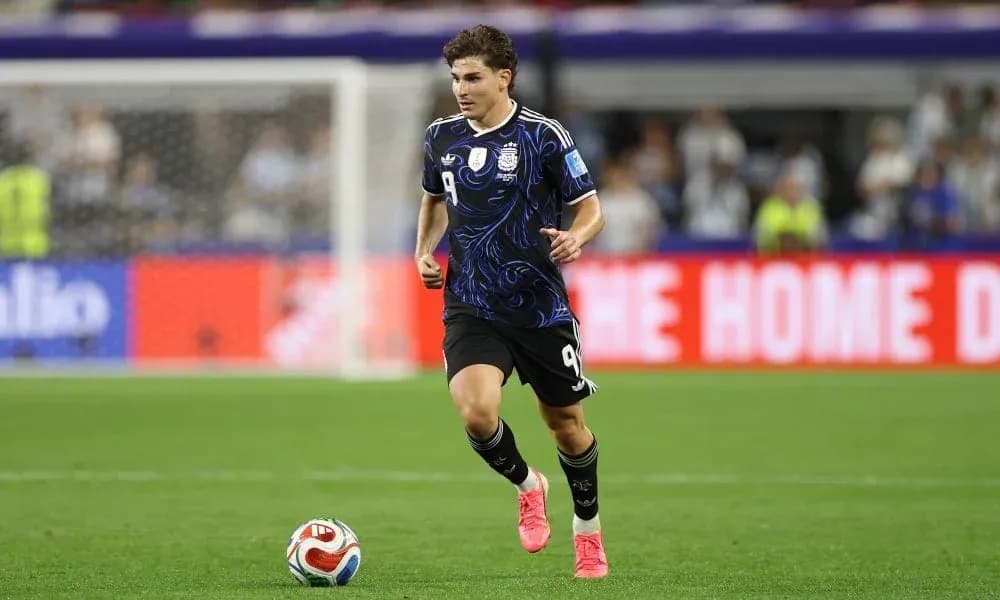 Player running with ball during match