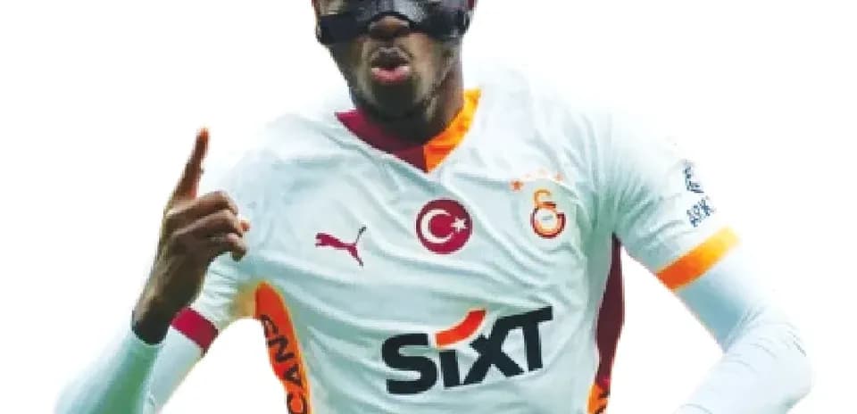 Player celebrating a goal in Galatasaray jersey