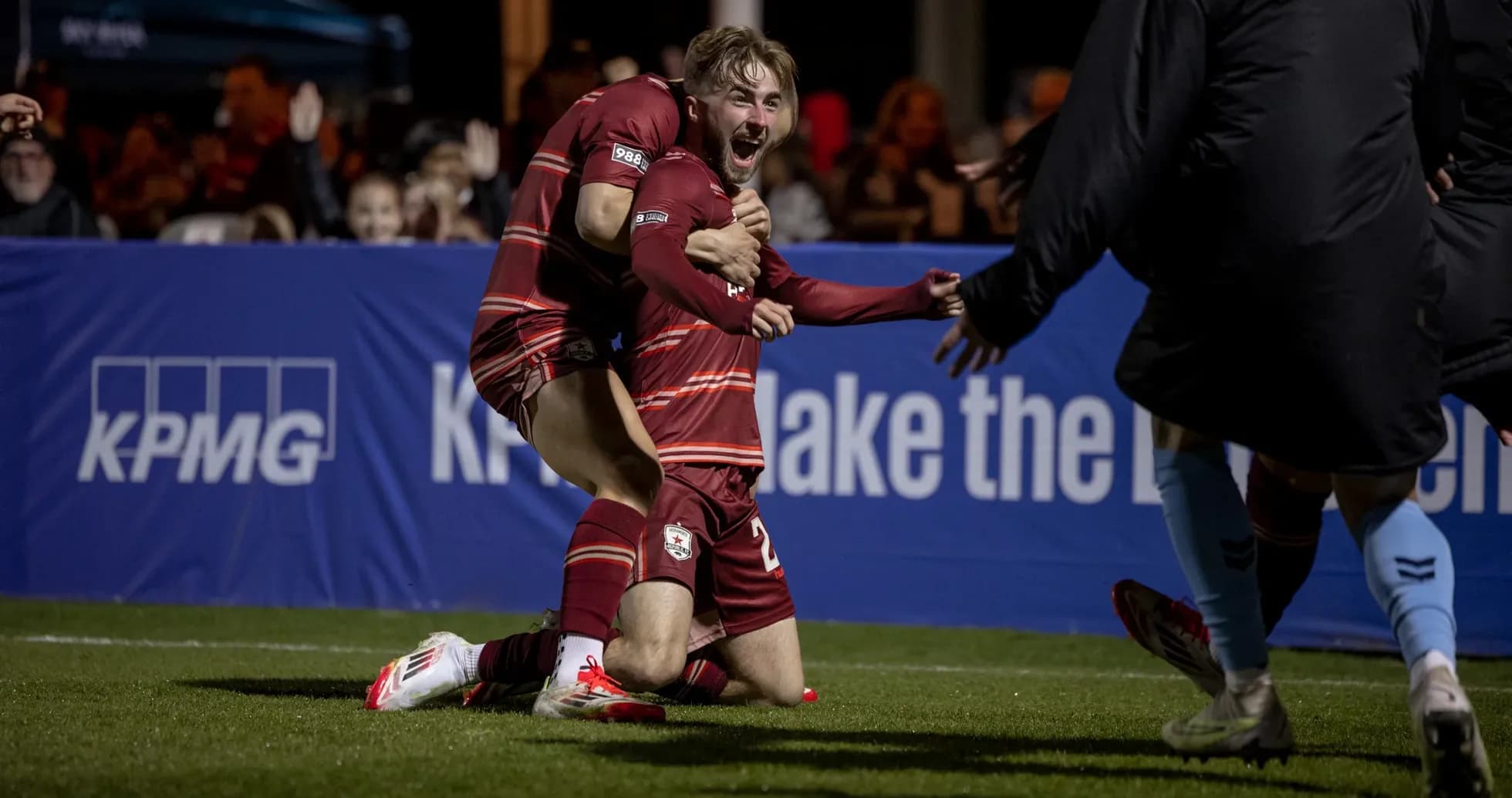 Sacramento Republic players celebrating a goal