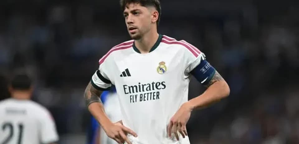 Real Madrid player in white kit during match