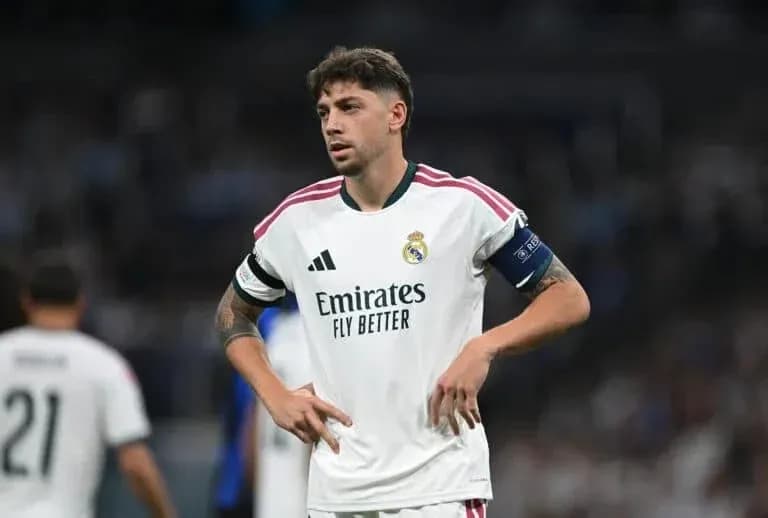 Real Madrid player in white kit during match