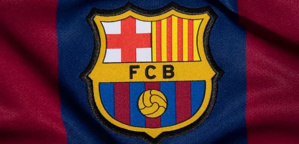 FC Barcelona club crest on team jersey