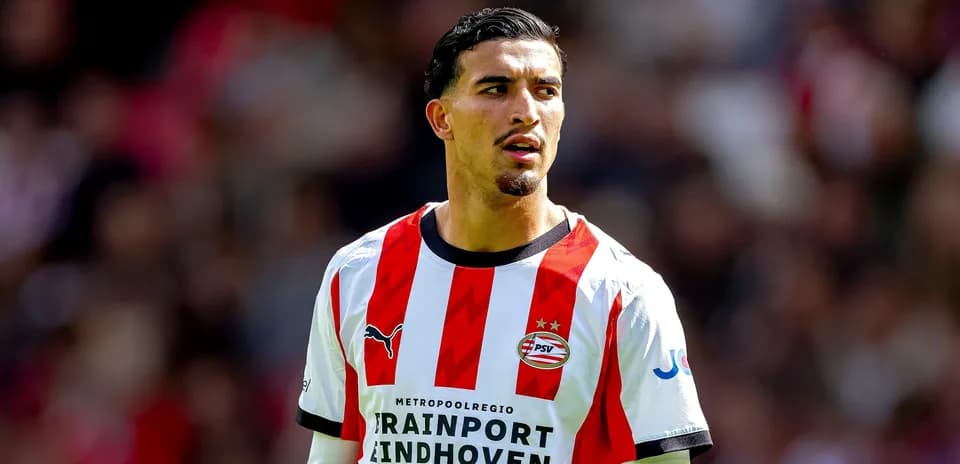 Player wearing PSV Eindhoven kit during match
