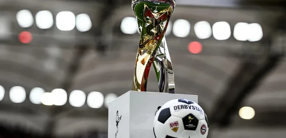 Franz Beckenbauer Supercup trophy and soccer ball
