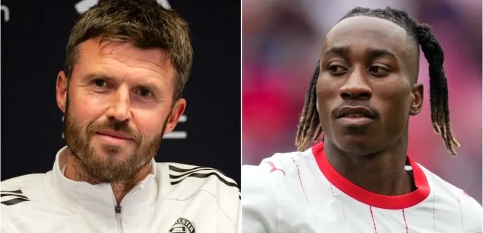 Split image of a football manager and player