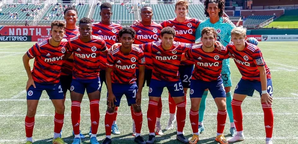 North Texas team lineup before match