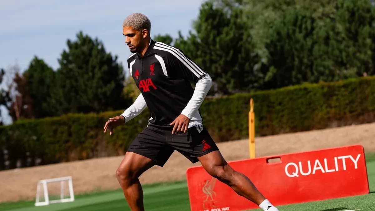Player training at Liverpool FC practice session