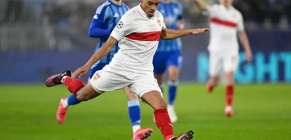 VfB Stuttgart player in action during match