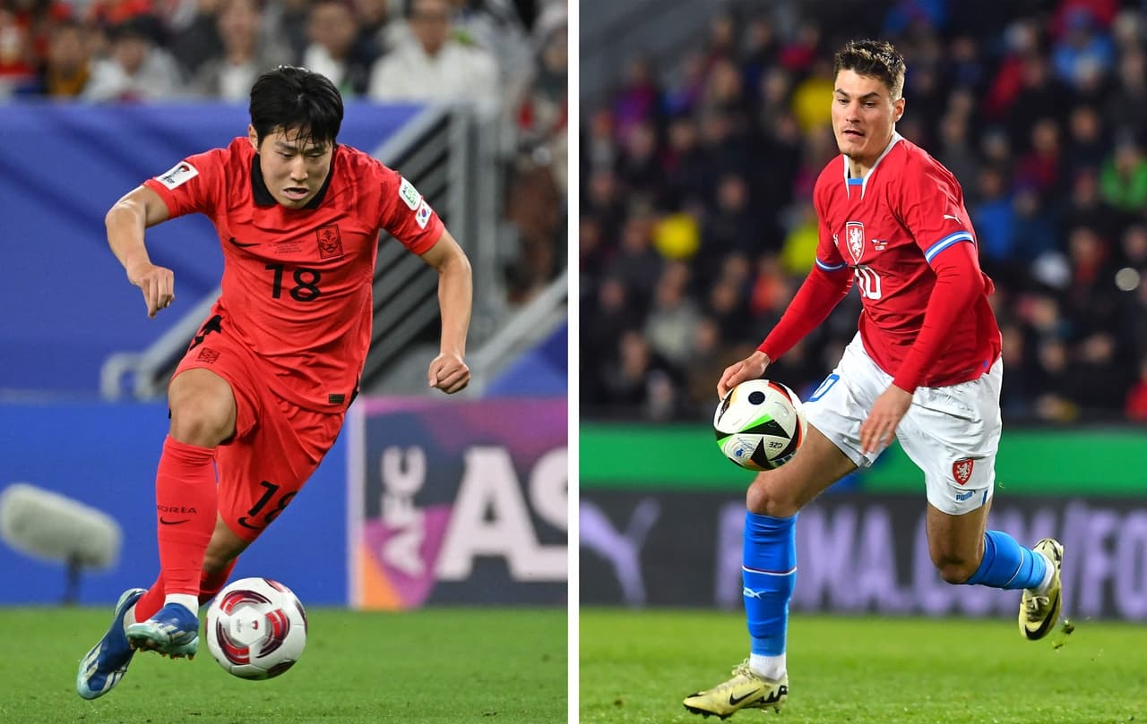 South Korea and Czech Republic players in action