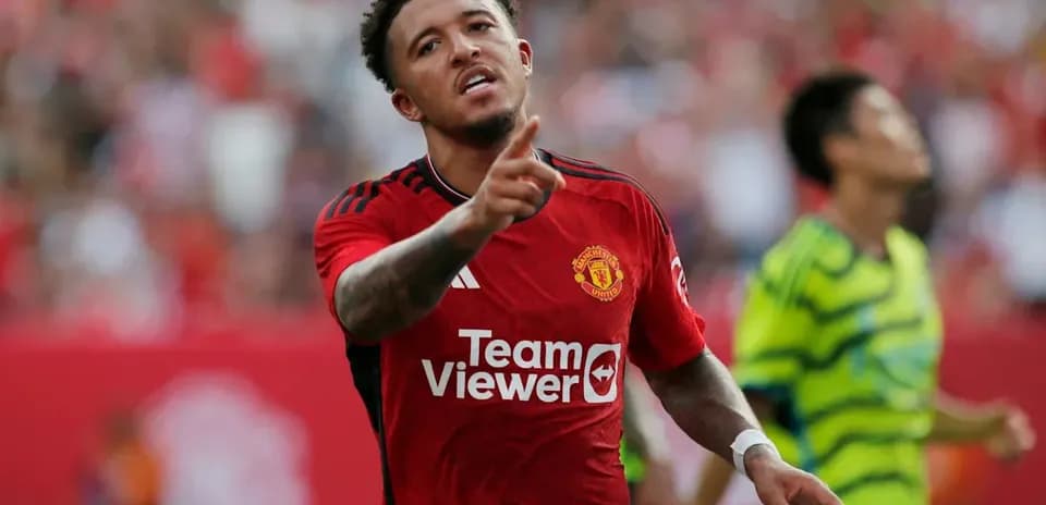 Player celebrating after scoring for Manchester United