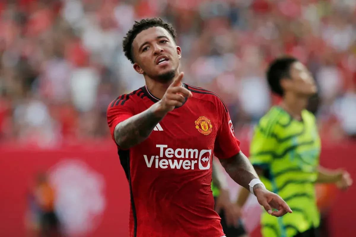 Player celebrating after scoring for Manchester United