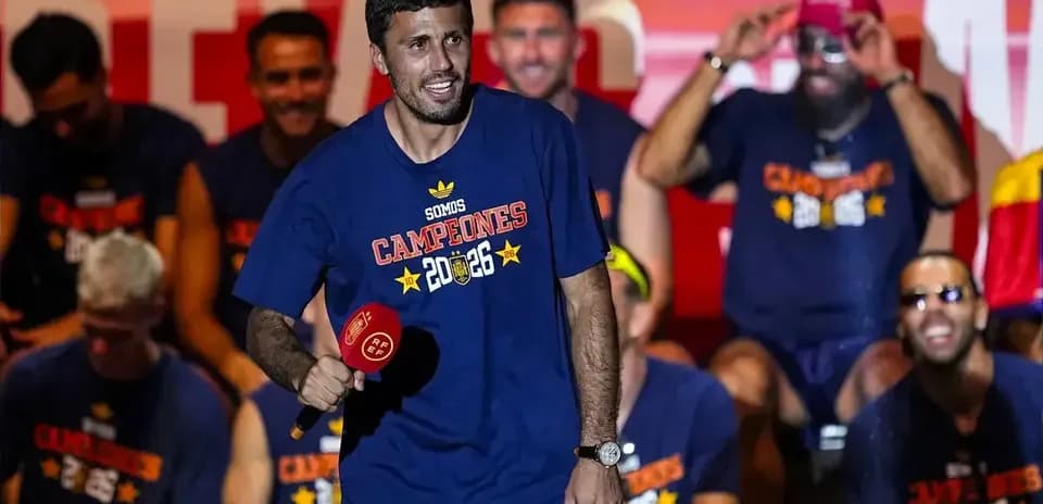 Player holding a microphone during celebration event