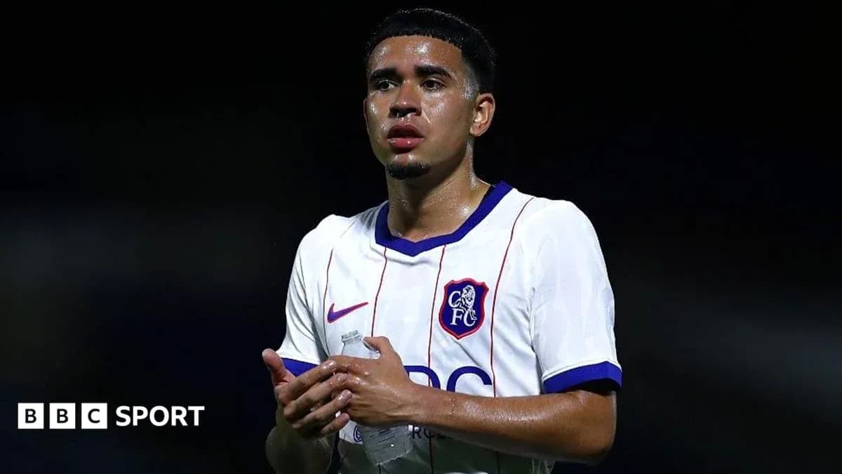 Player in Chelsea FC kit during match