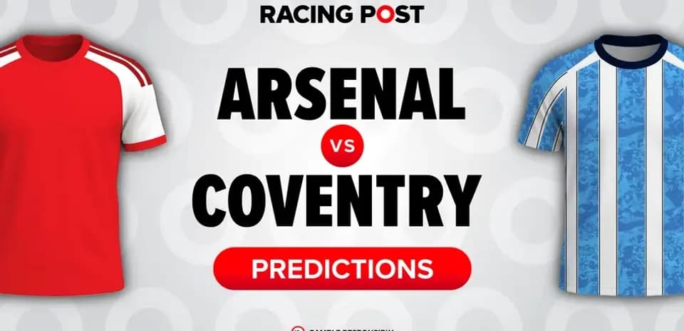 Red and blue football shirts with match predictions text