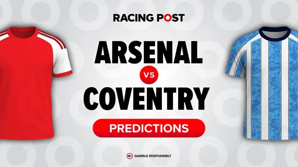 Red and blue football shirts with match predictions text