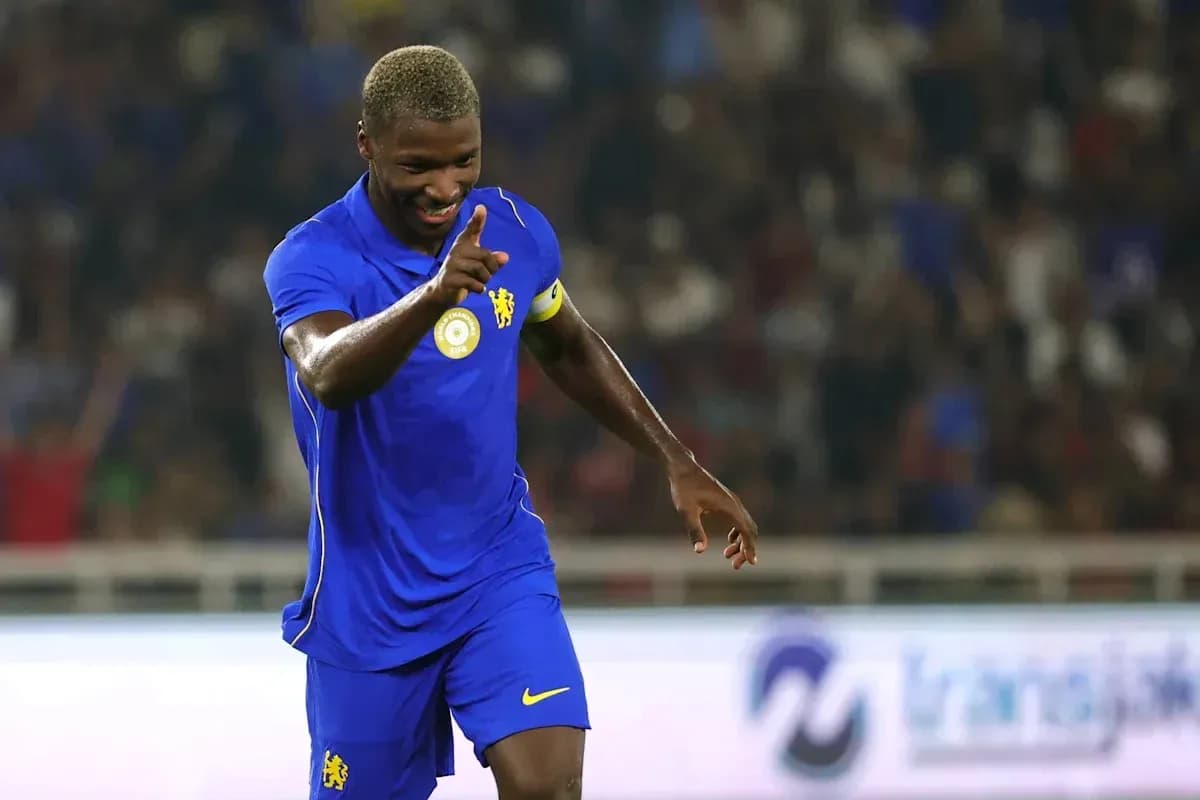 Player celebrating a goal during a match