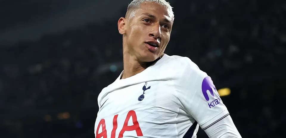 Richarlison celebrating a goal for Tottenham Hotspur